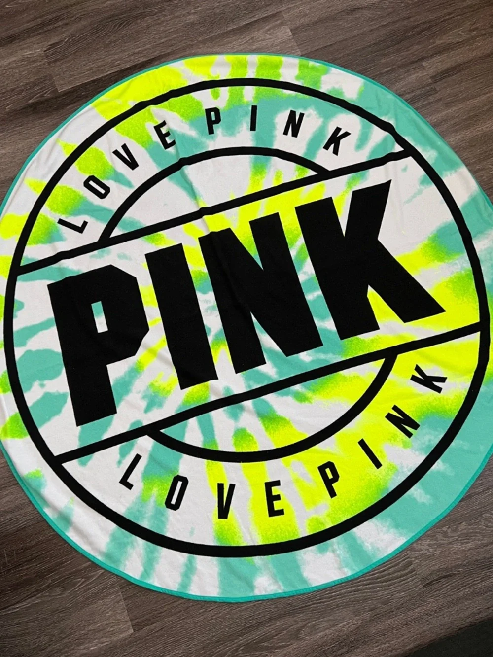 PINK Victoria’s Secret 3pc Beach Set Neon Towel Fanny Pack Koozie